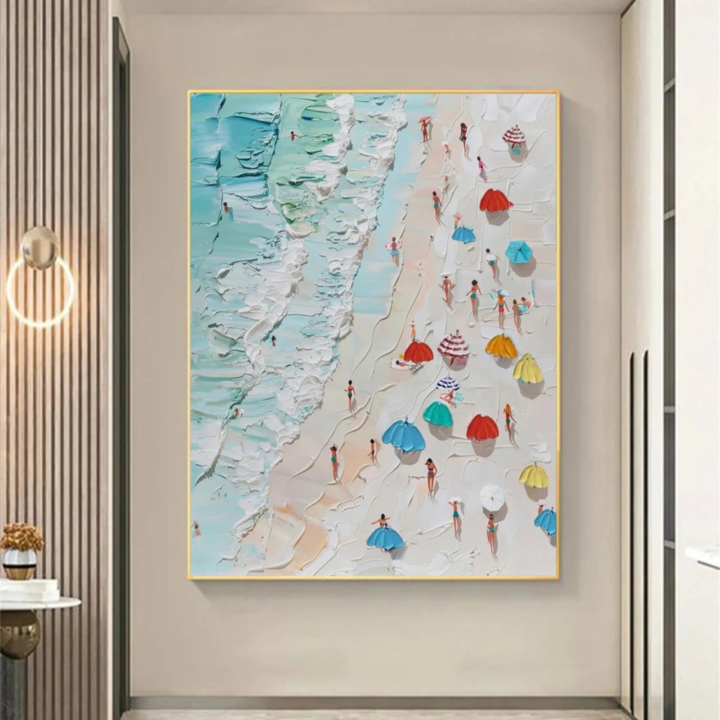 Seascape and Snowy Peak Painting #SP022