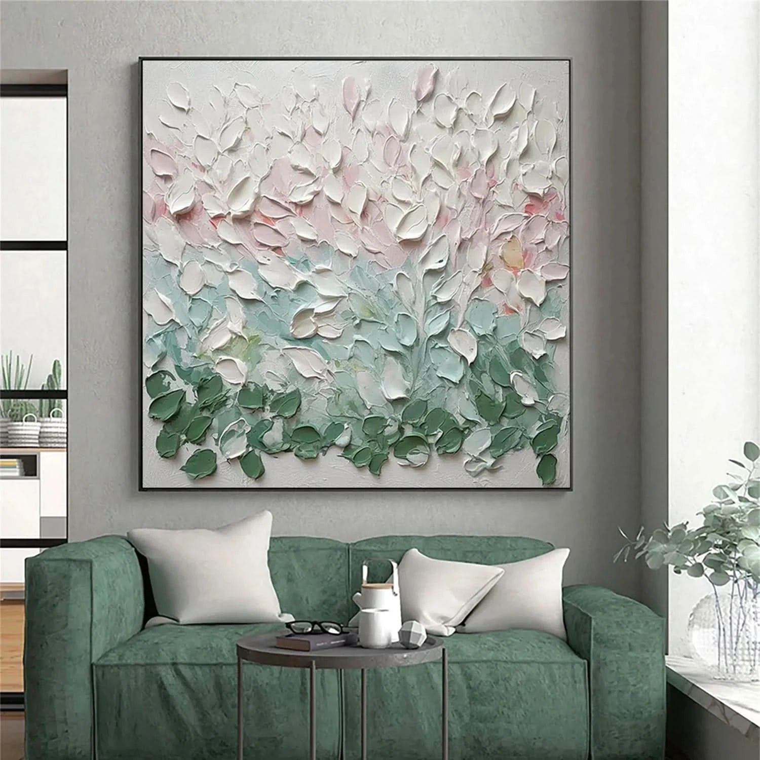 Colorful Flower & Tree Abstract Textured Wall Art #ML058