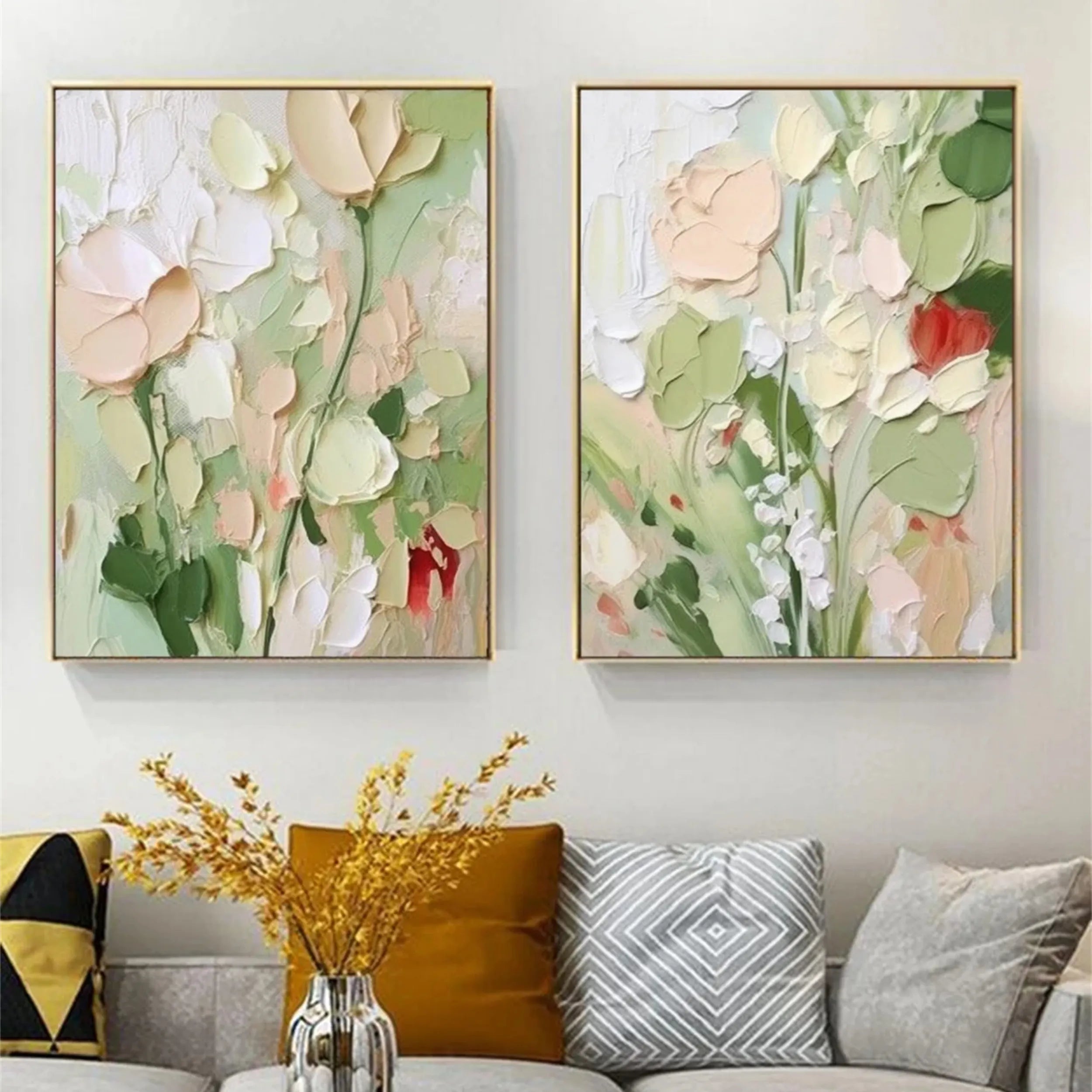 Flower And Tree Painting Set of 2 #FT 075