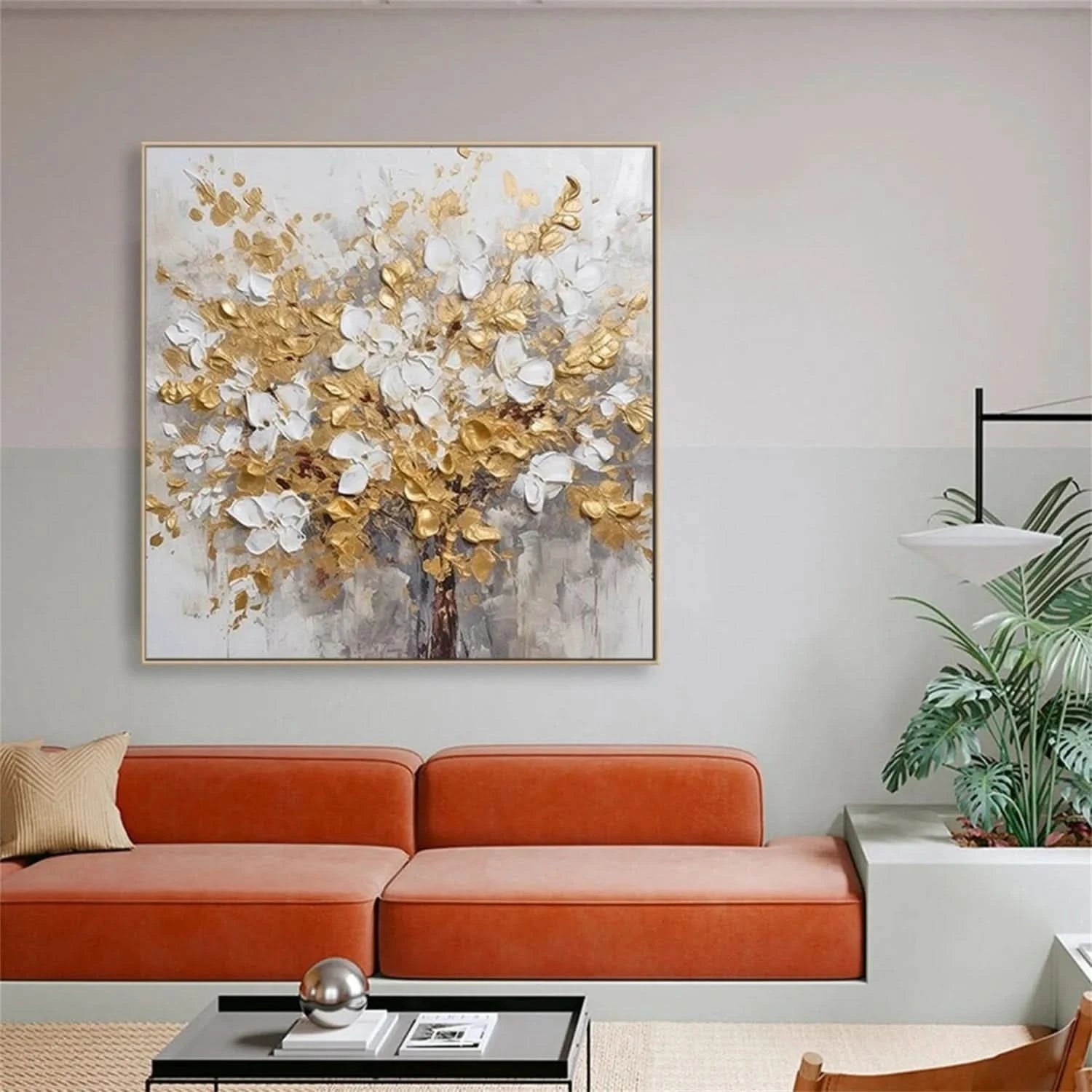 Colorful Flower & Tree Abstract Wall Art#ML046