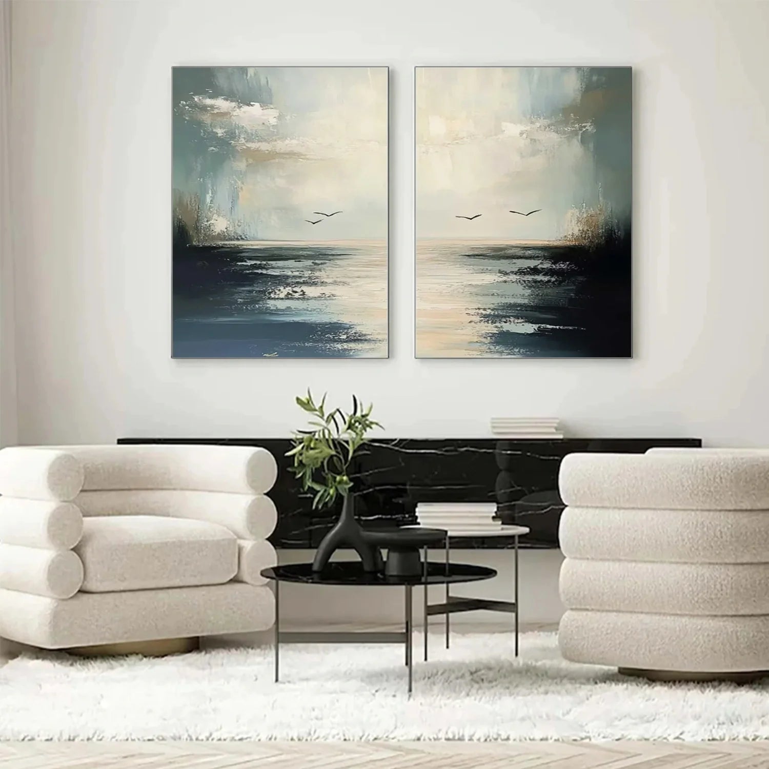 Sea & Sky Abstract Wall Art #MS129