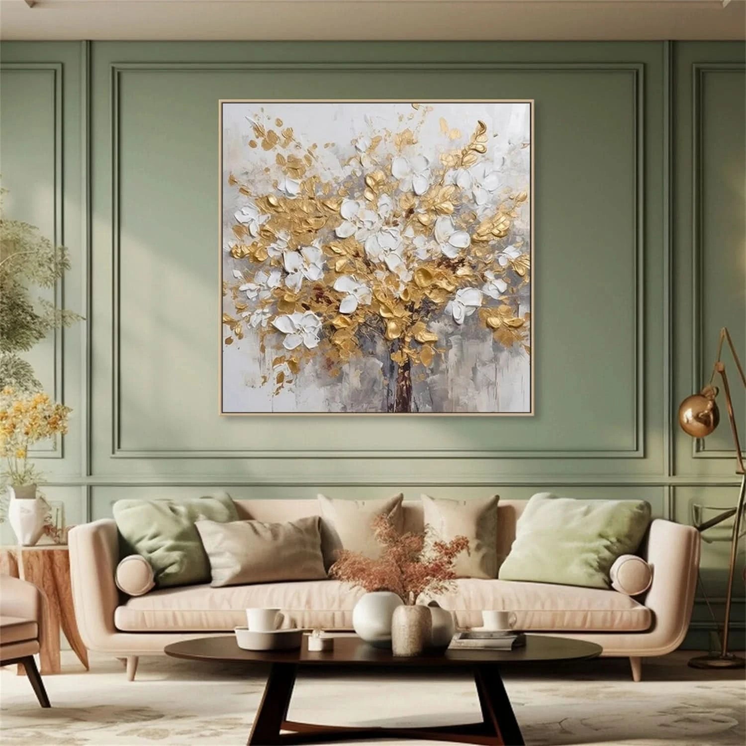 Colorful Flower & Tree Abstract Wall Art#ML046