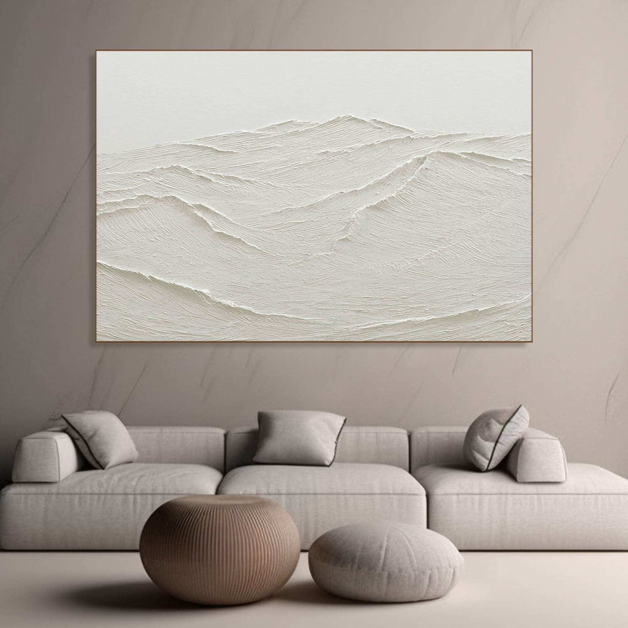 Plaster Painting "Ethereal Ridges"
