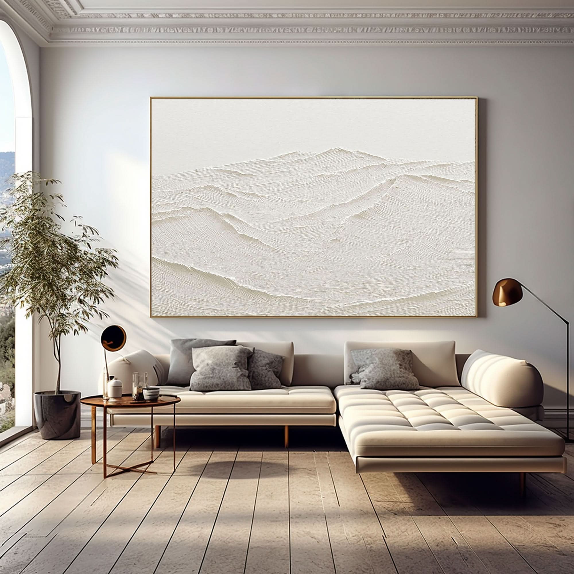 Plaster Painting "Ethereal Ridges"