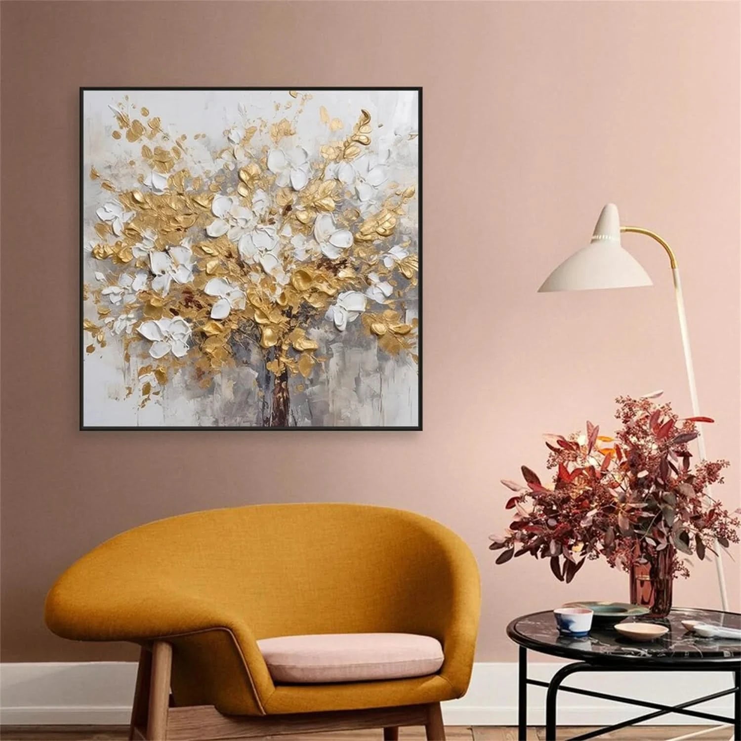 Colorful Flower & Tree Abstract Wall Art#ML046