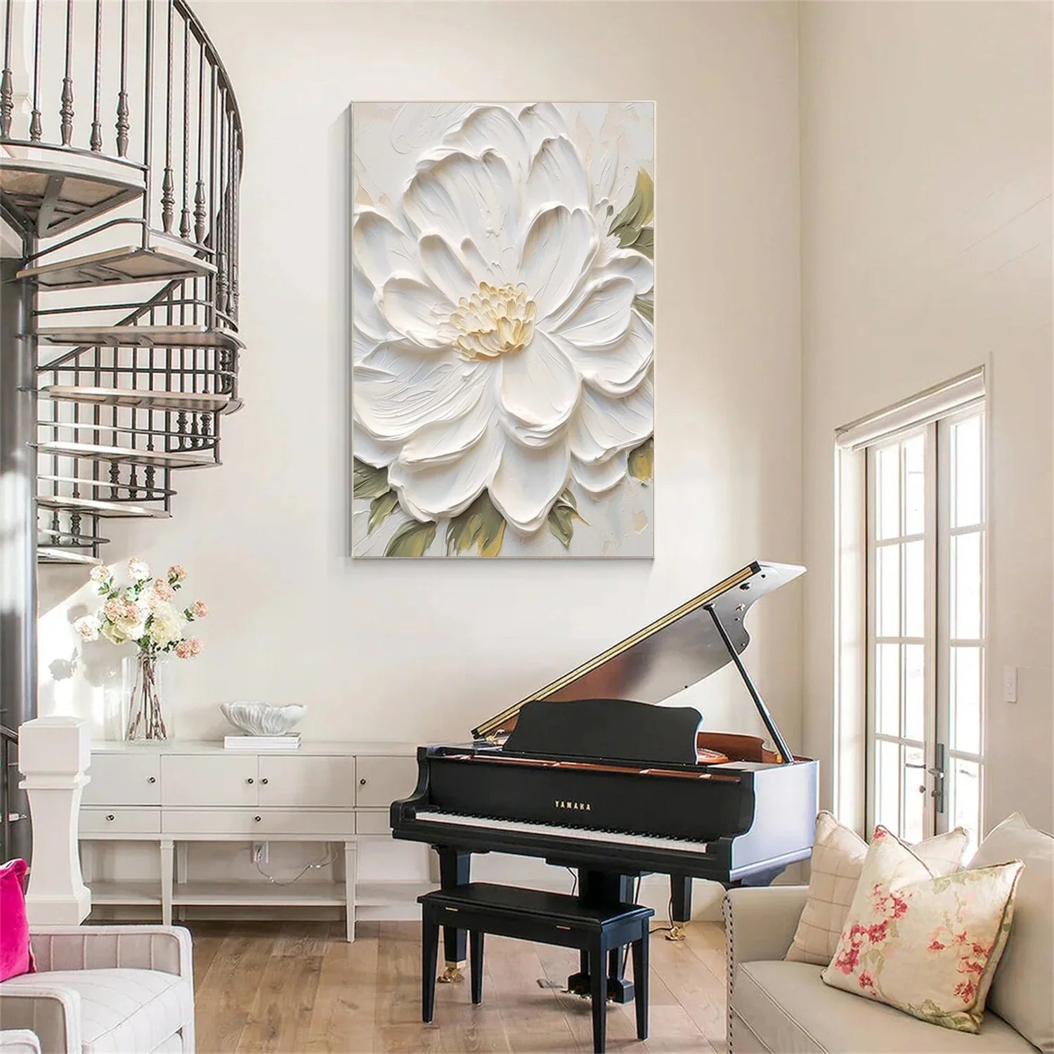 Flower & Tree Abstract Textured Wall Art #ML077
