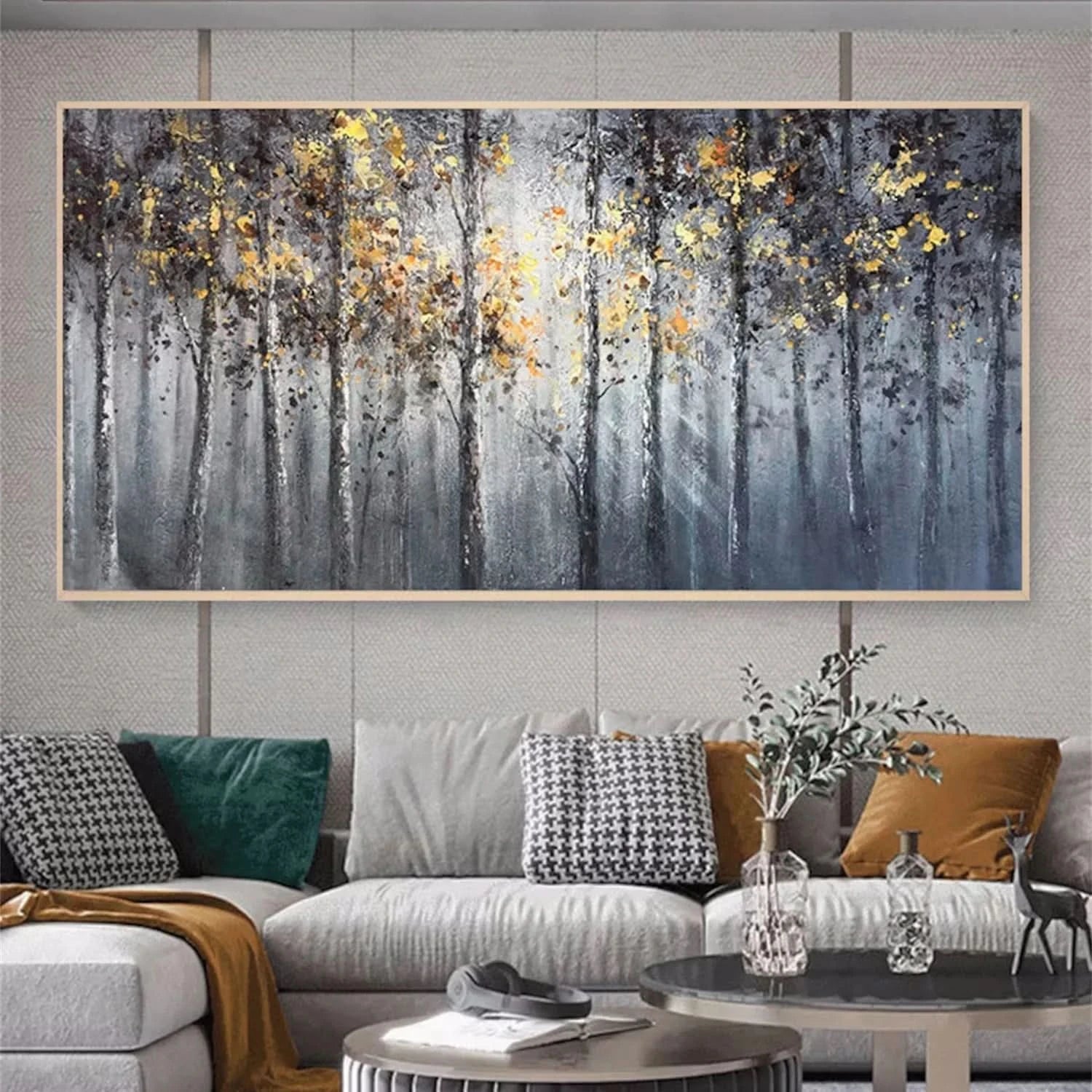 Colorful Flower & Tree Abstract Wall Art #ML049