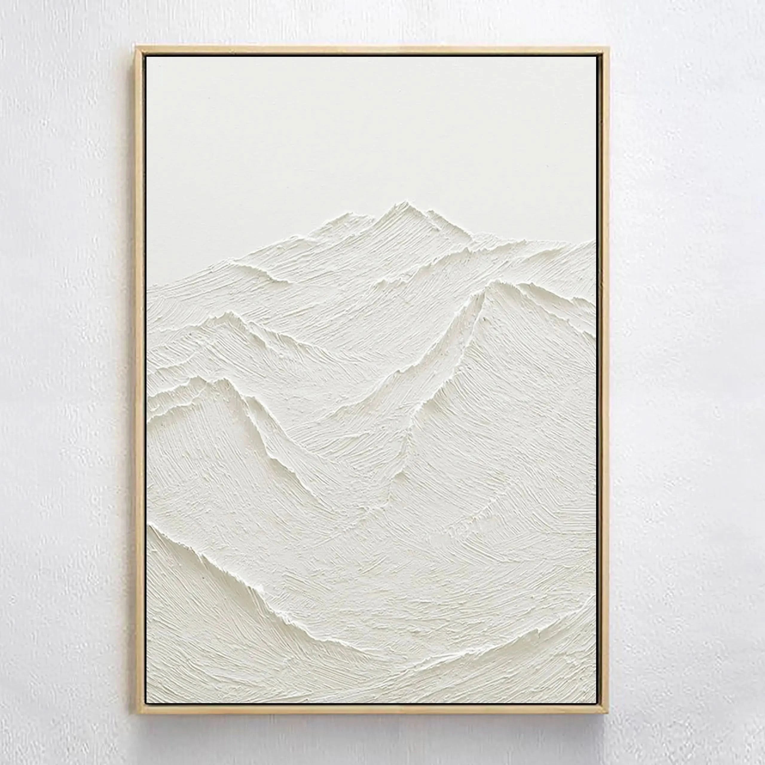 Minimalist White Textured Plaster Painting Original Oversized Wall Art for Bedroom/Living Room
