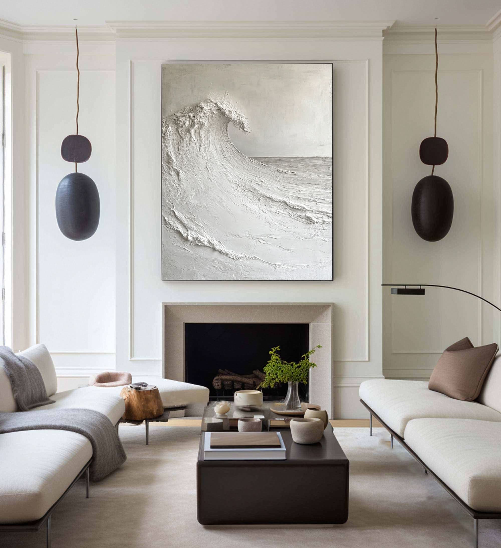 Handcrafted Ocean Wave Painting with Textured 3D Details #BBM 038