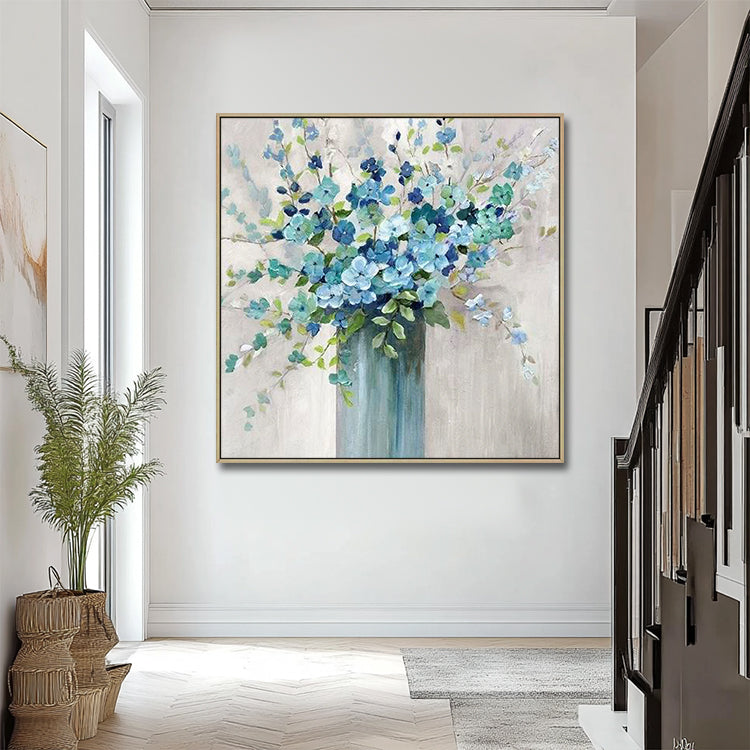 Flower & Vase Abstract Textured Wall Art #ML042