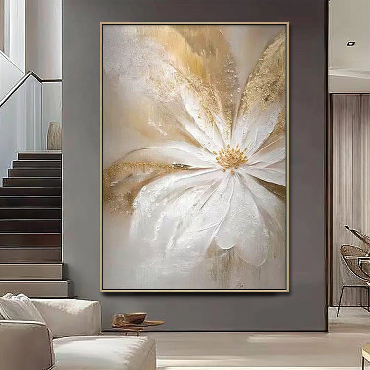 Flower & Leaf Abstract Textured Wall Art #ML032