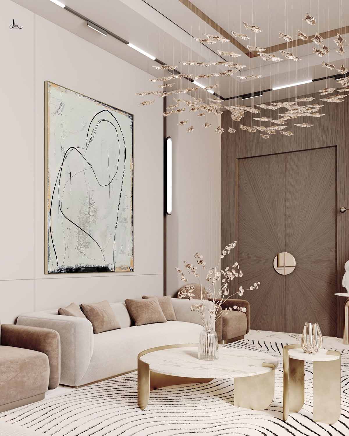 Black and White Line Minimalist Wall Hanging Painting Abstract Minimalist Line Oil Painting for Sale Black and White Abstract Art Canvas