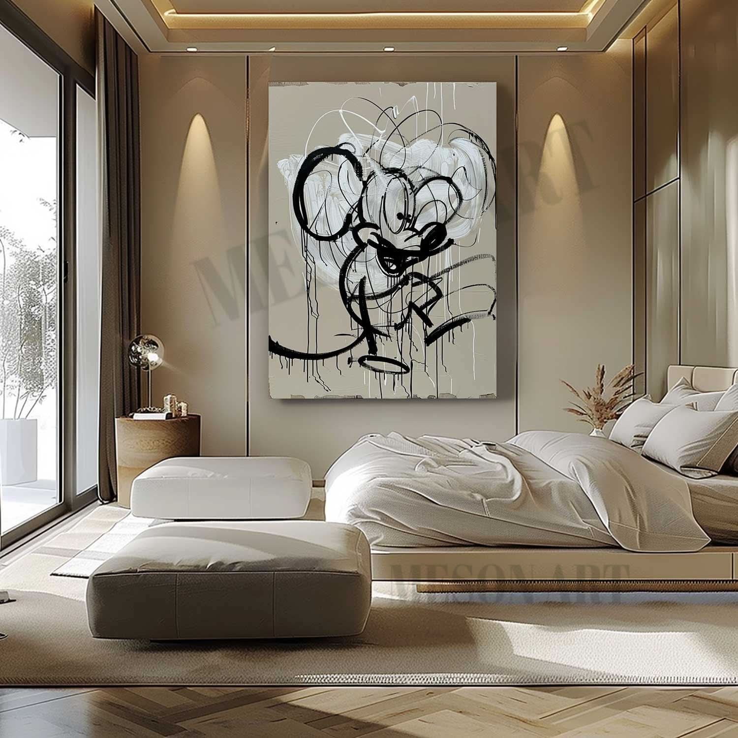 Mickey Mouse Pop Art for Sale Mickey Mouse Pop Canvas Wall Art Mickey Mouse Minimalist Paintings