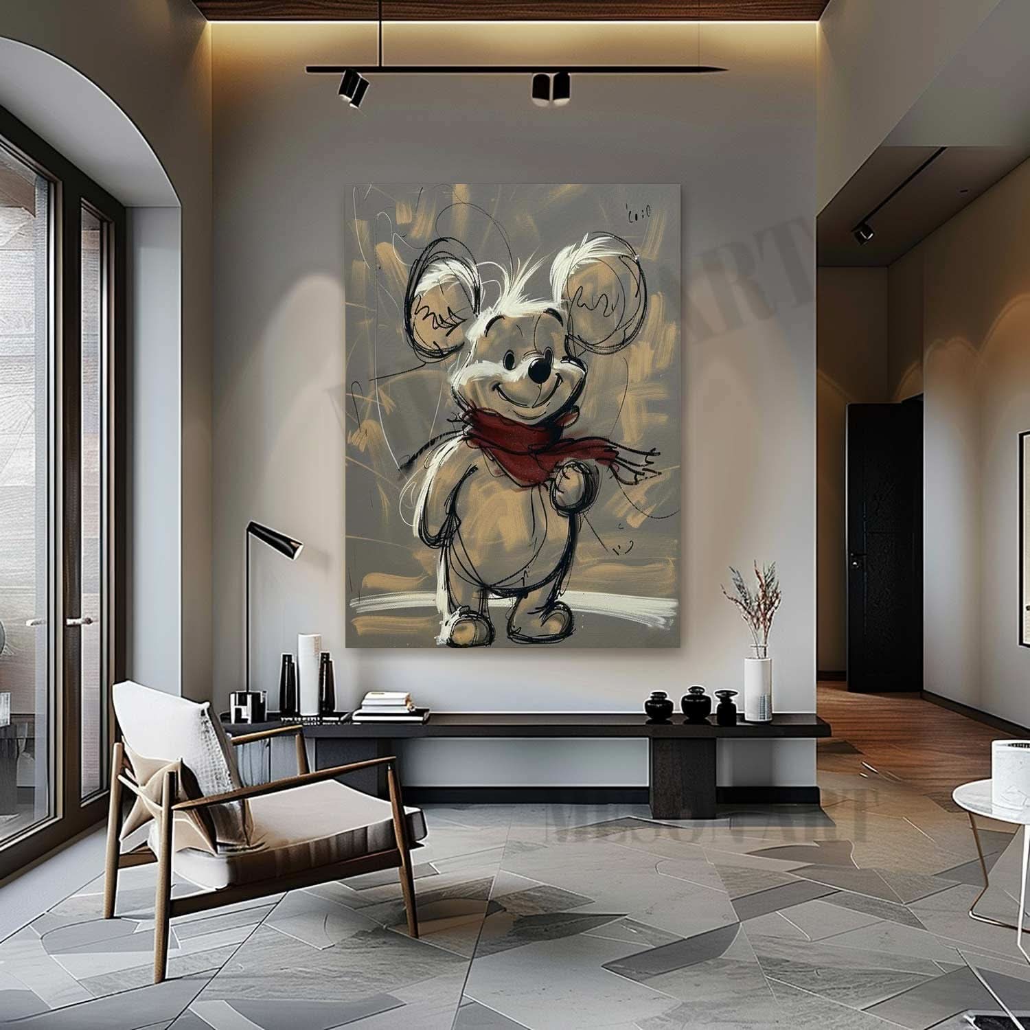 Winnie the Pooh Portrait Art for Sale Winnie the Pooh Canvas Wall Art Winnie the Pooh Paintings