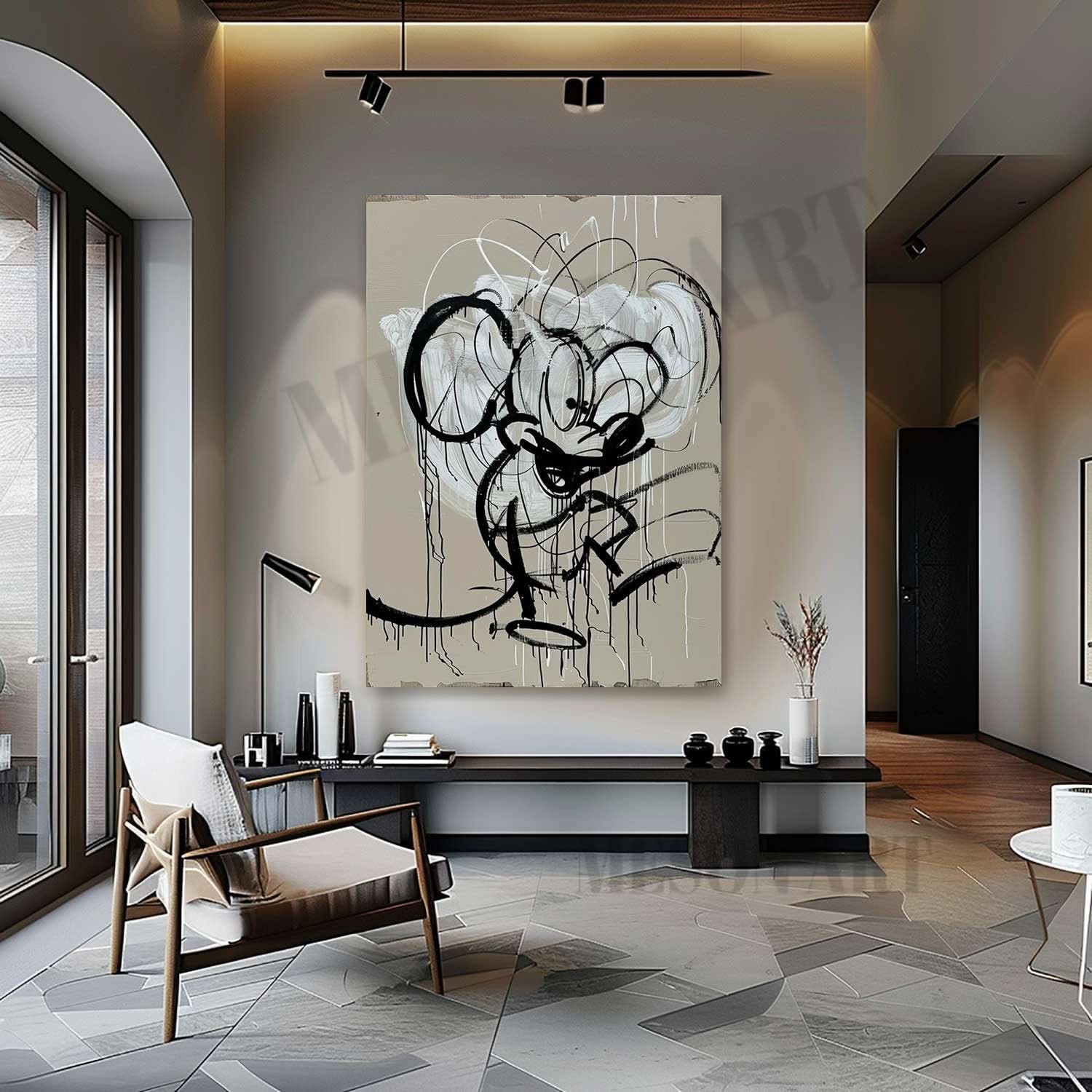 Mickey Mouse Pop Art for Sale Mickey Mouse Pop Canvas Wall Art Mickey Mouse Minimalist Paintings