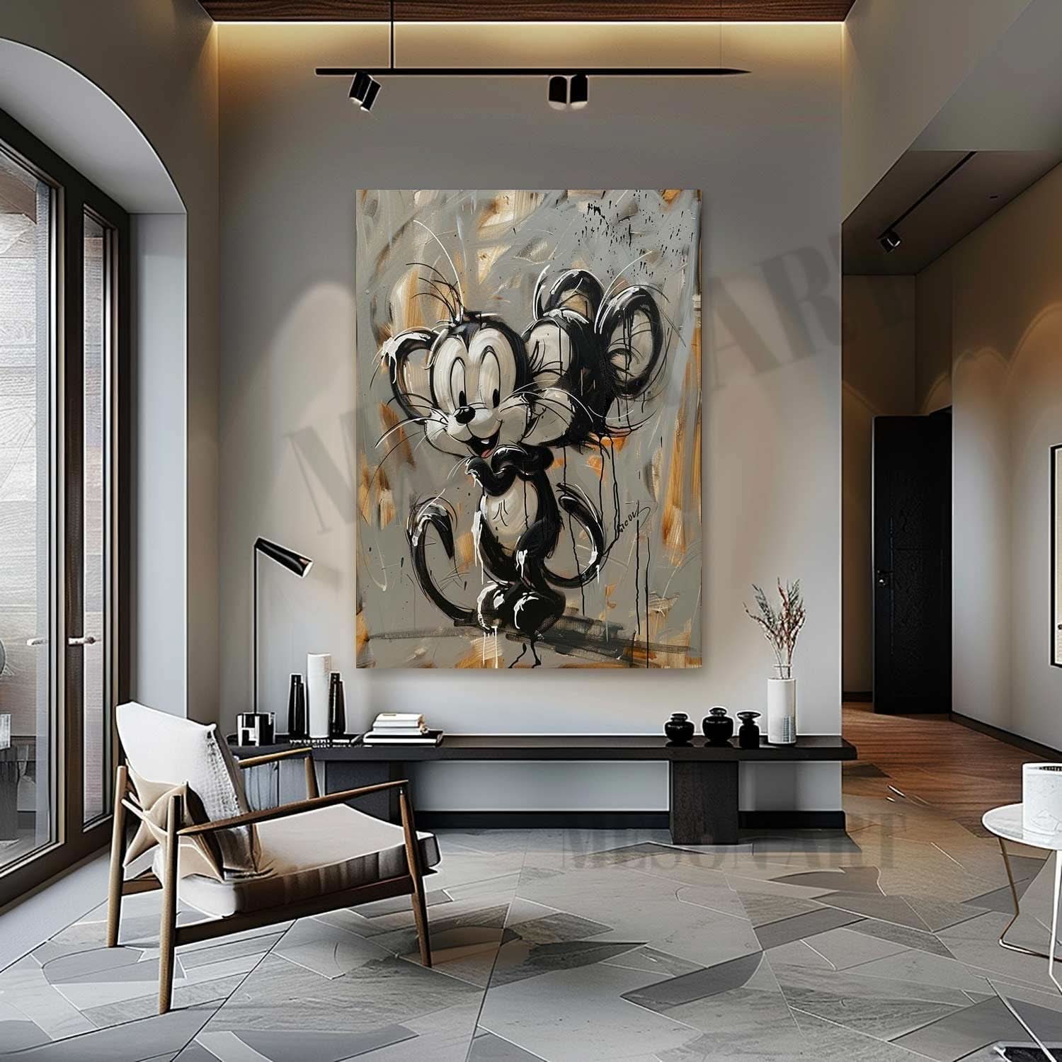 Mickey Mouse Graffiti Art for Sale Mickey Mouse Canvas Wall Art Mickey Mouse Cartoon Painting