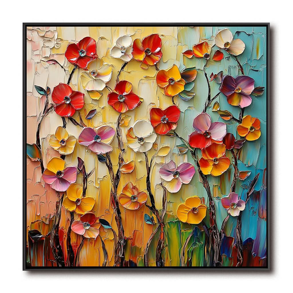 Lebendiges Blumengarten-Artwork-wp241898
