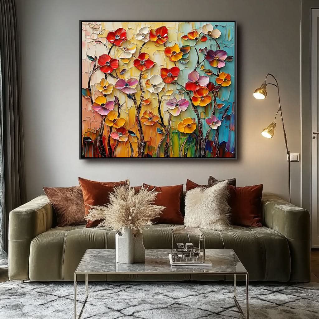 Lebendiges Blumengarten-Artwork-wp241898