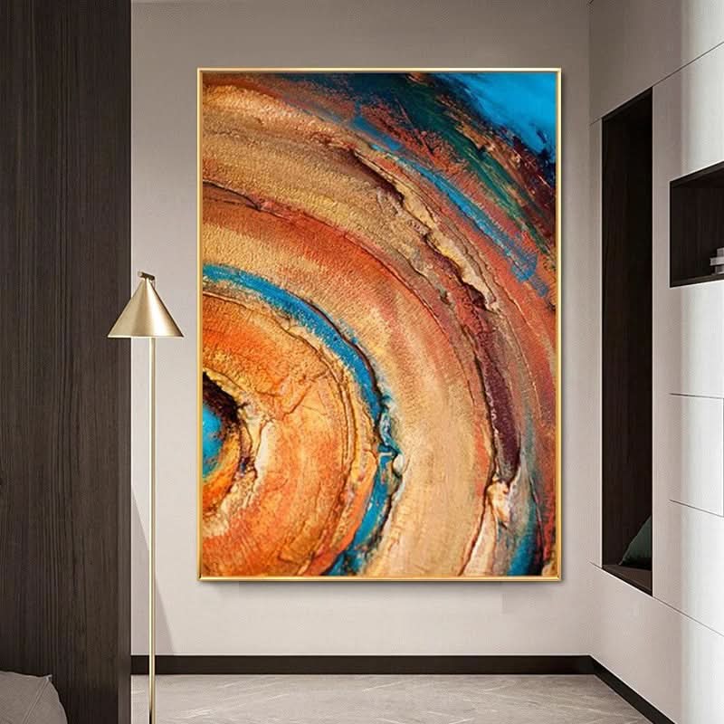 Wabi Sabi Wandkunst Abstrakte Kunst - EIN HAUFEN AUS GOLD UND JADE