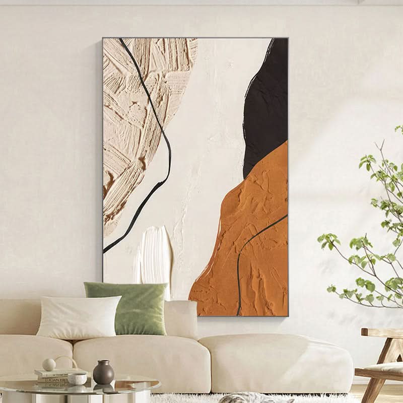 Wabi Sabi Wandkunst - Irdische Harmonie #Iris002