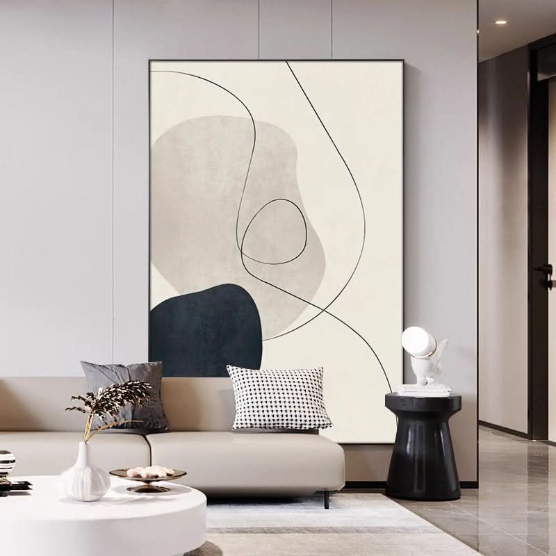 WABI SABI WANDKUNST - MINIMALISTISCHER FLOW #Iris008