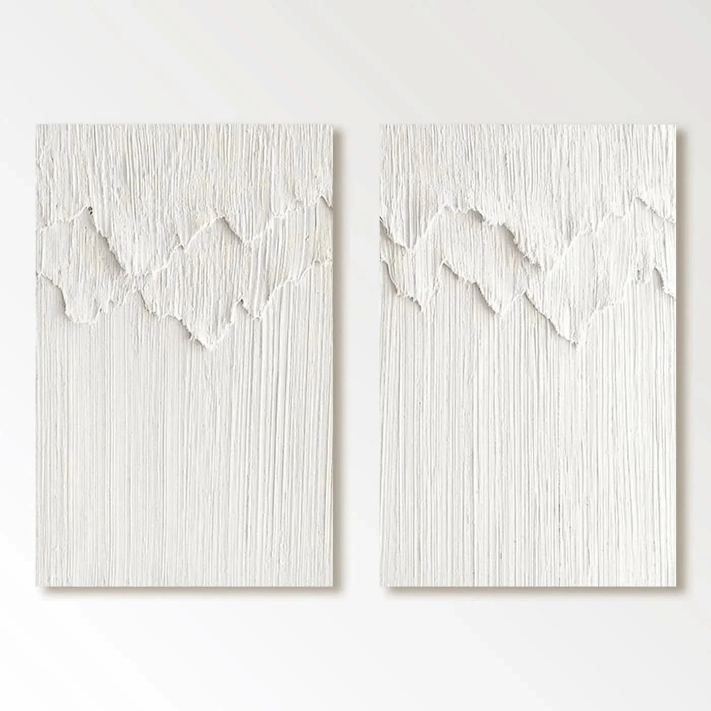 Minimalist Painting "Snow - Capped Serenity" - nukeart