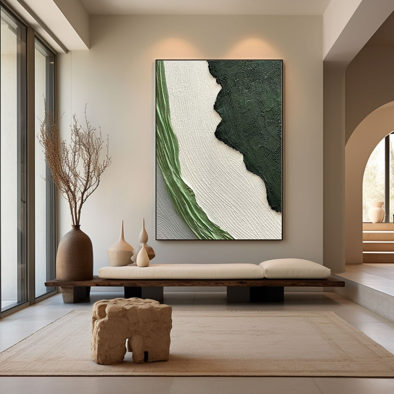 Textured Painting "Whispers of the Verdant Breeze" - MasterGallery