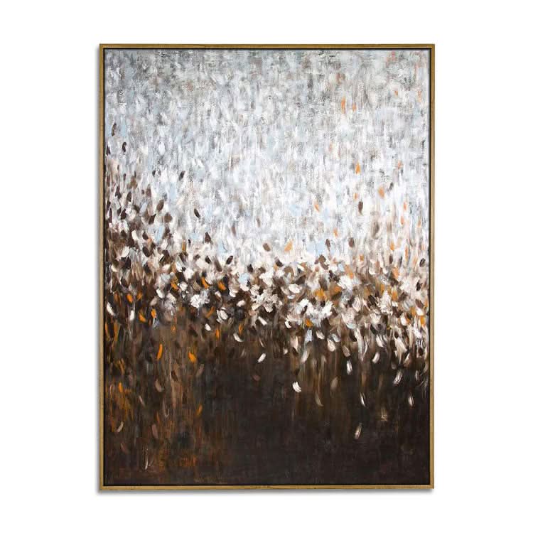 Das gefallene Blütenblatt - Handgemachtes Blumenwandkunst-Abstraktes Ölgemälde auf Leinwand