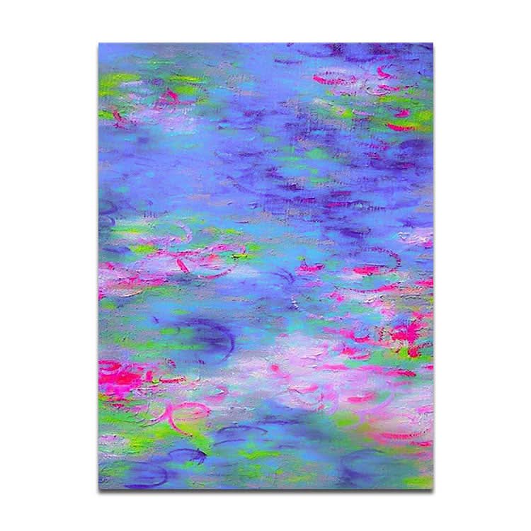 Lotusteich - Handgemalte Blume Leinwand Wandkunst Lotus Blumen Ölgemälde