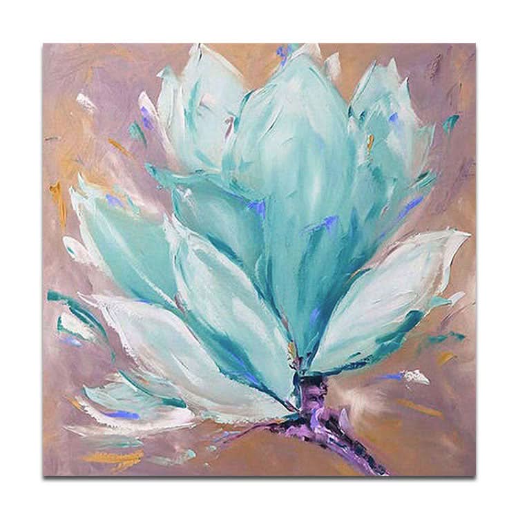 Buntes Gemälde Weißes abstraktes Gemälde Rote abstrakte Kunst Blaue Wandkunst Modern | Blühende Blumen