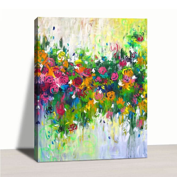 Der schönste Moment des Lebens - Handgemachtes florales Wandgemälde Abstrakte Wandkunst