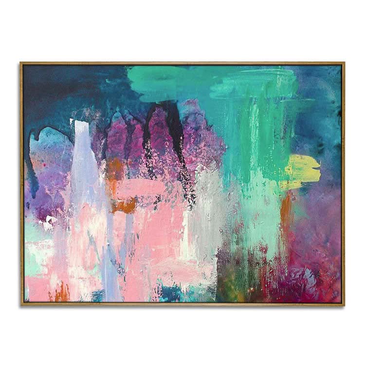 Farbenfrohes zeitgenössisches abstraktes Gemälde, Original-Leinwandkunst
