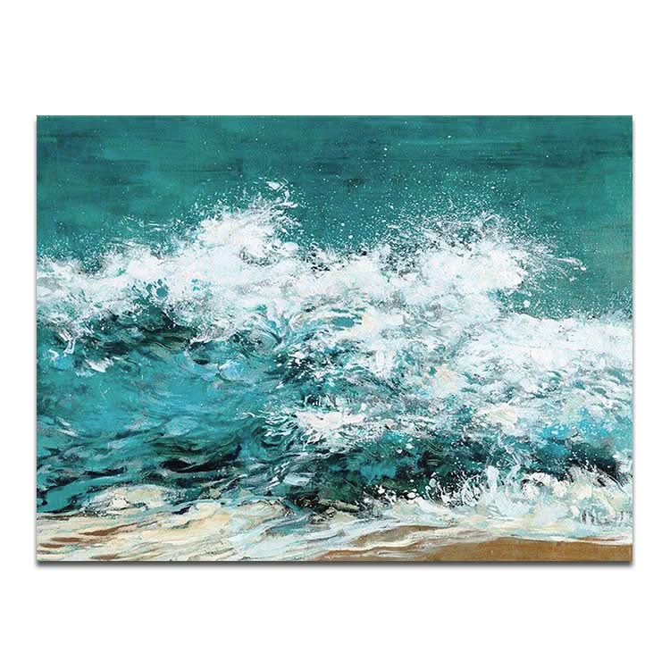 Tumbling Wave - Handgemachtes Wandbild mit Meereslandschaft auf Leinwand