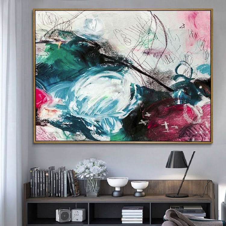 Extragroße Leinwand, abstrakte, farbenfrohe Wandkunst, Acrylgemälde, Leinwandkunst, zeitgenössische Kunst, Wohnzimmer-Wandkunst | JOLT