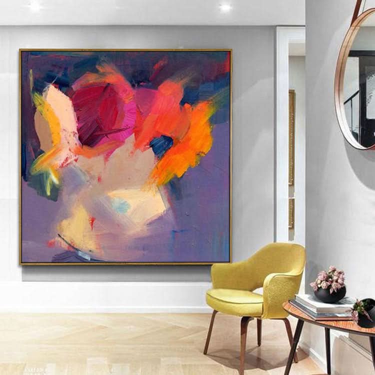 Wandkunst auf Leinwand, handgefertigtes Ölgemälde, Original, großes Ölgemälde, modernes Ölgemälde auf Leinwand | Anziehen