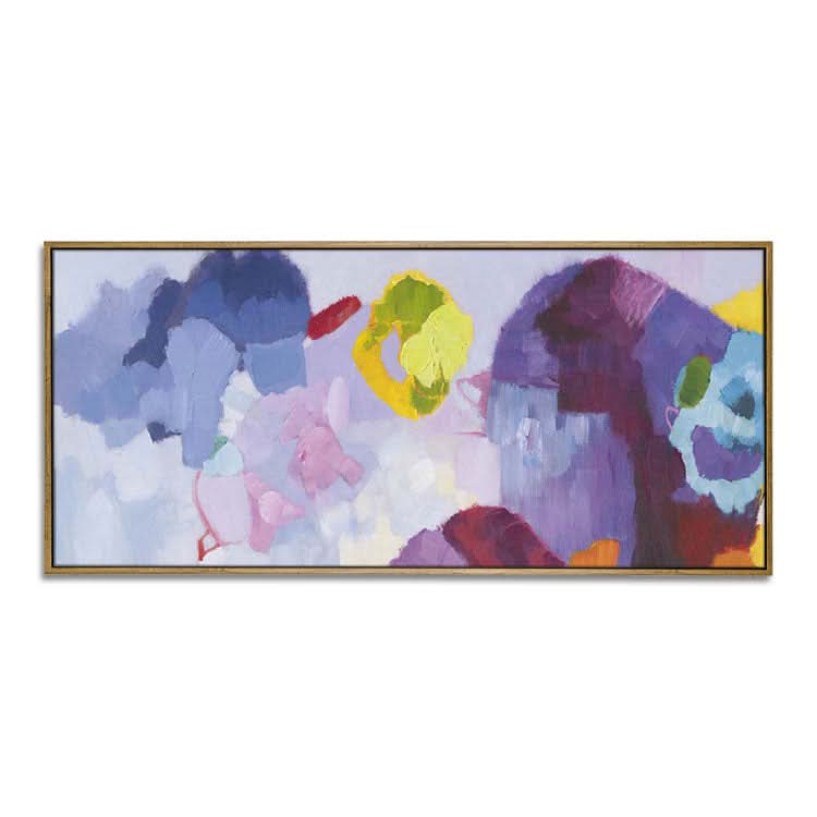 Abstraktes Gemälde Gelbes Blatt Gemälde Abstraktes Acrylgemälde auf Leinwand | Kampf
