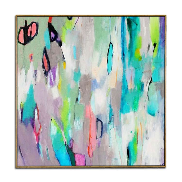 Buntes abstraktes Gemälde Beige Gemälde Weißes Gemälde Originalgemälde Abstraktes Acryl | Belebte Straßen