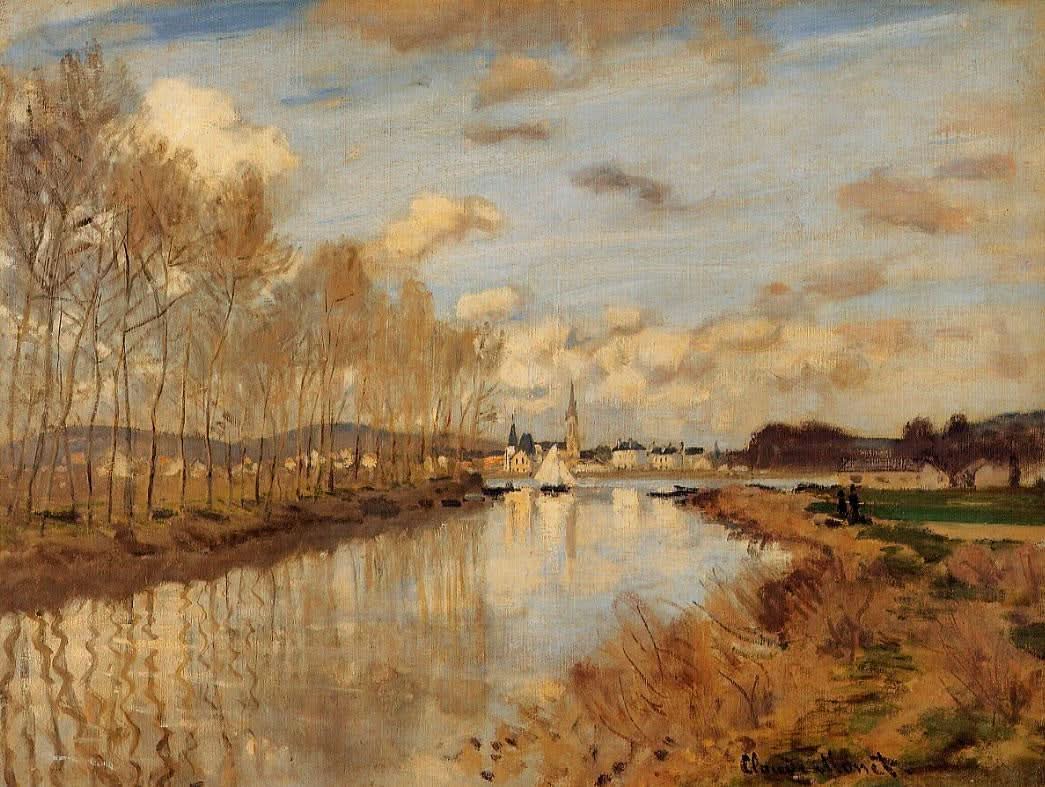 Argenteuil vom kleinen Arm der Seine aus gesehen 2