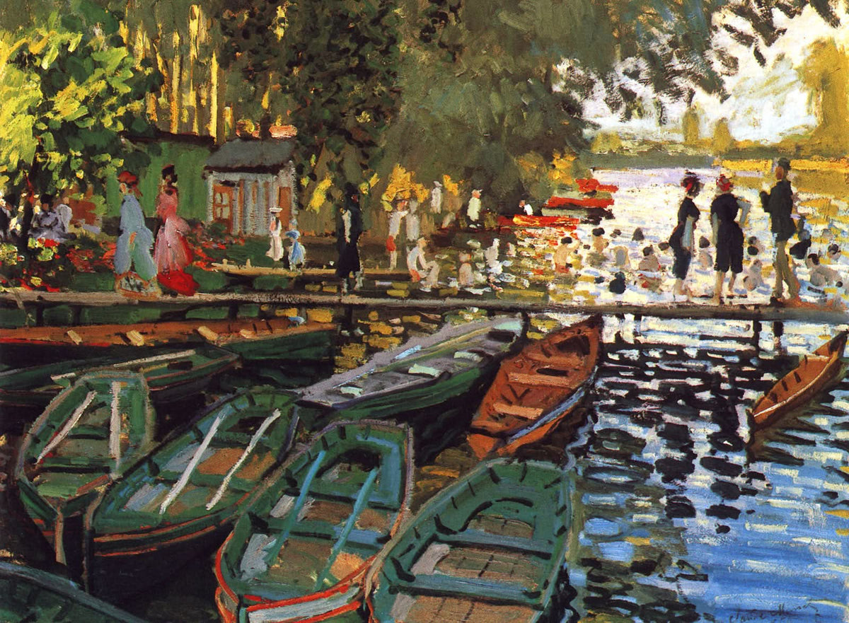 Baden in La Grenouilliere 1869
