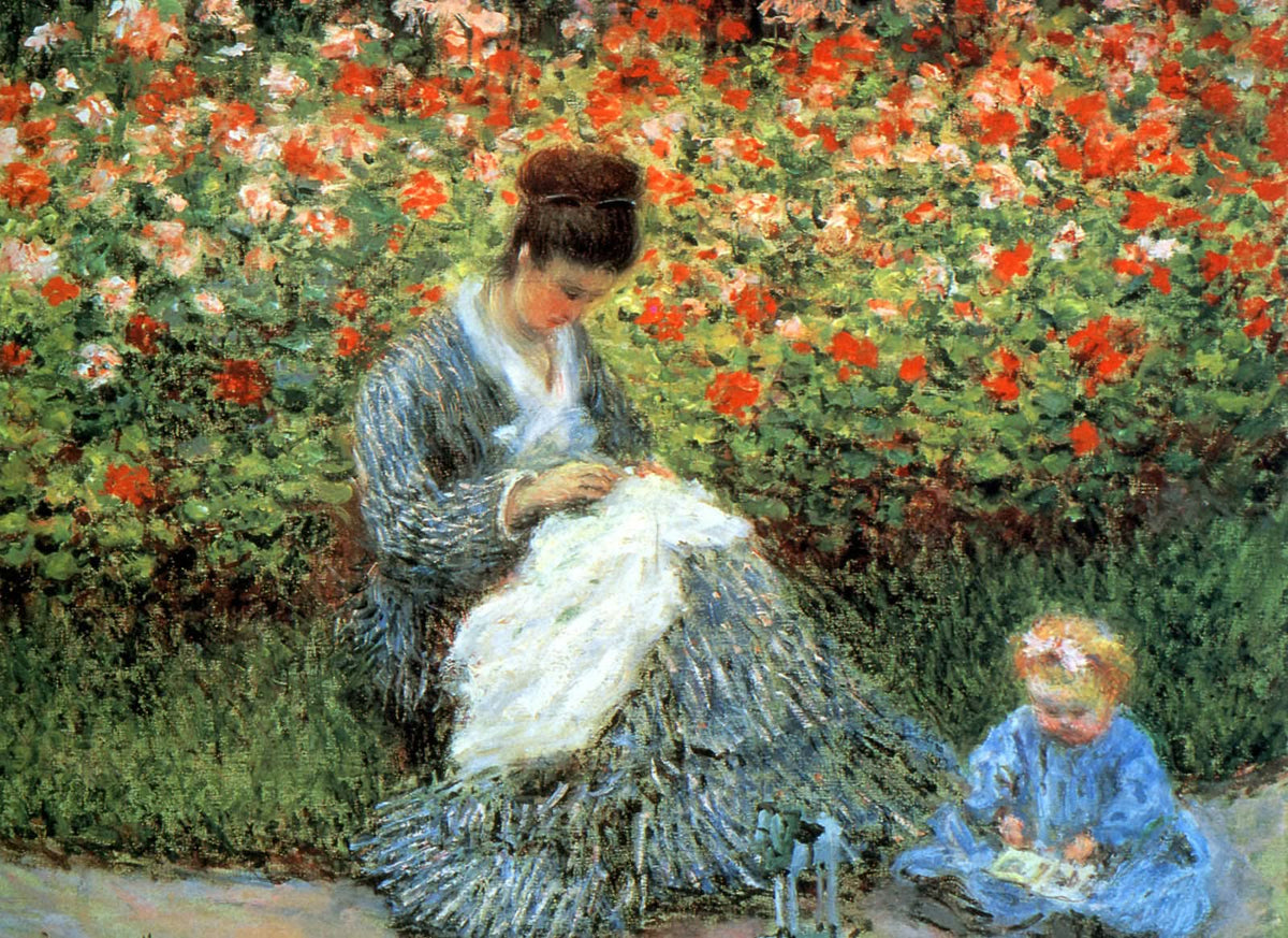 Camille Monet mit Kind 1875