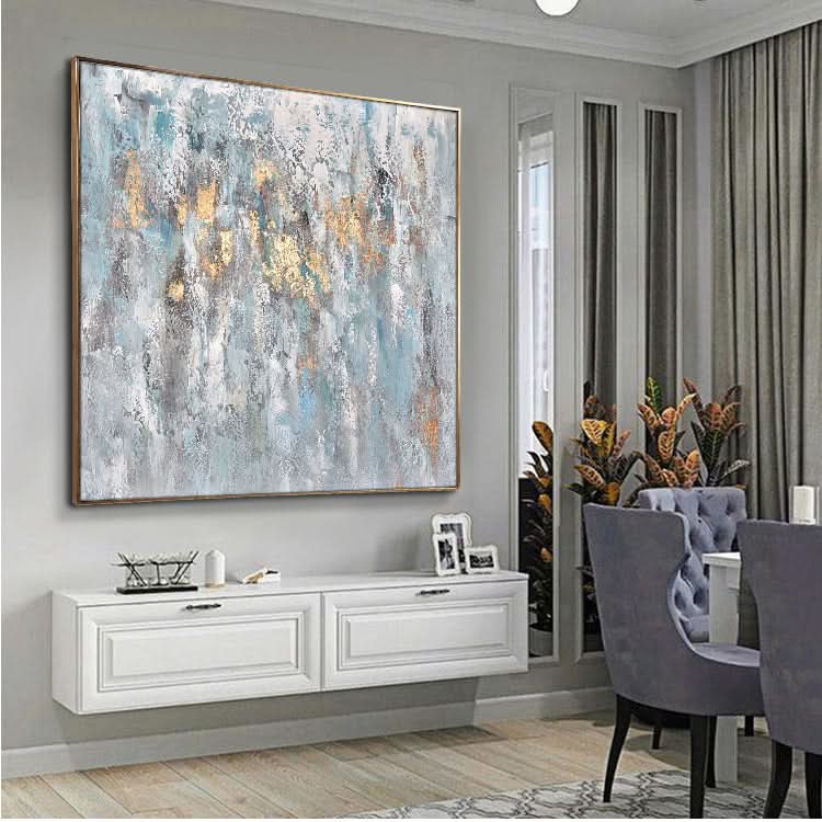 Handgemachtes Ölgemälde Original Ölgemälde Großes Gemälde Leinwand Schlafzimmer Gemälde Modern | Die Oberfläche des Berges