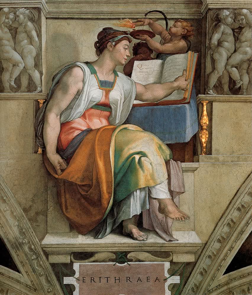 Decke der Sixtinischen Kapelle Sybil Erithraea