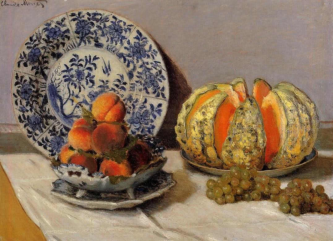 Stillleben mit Melone
