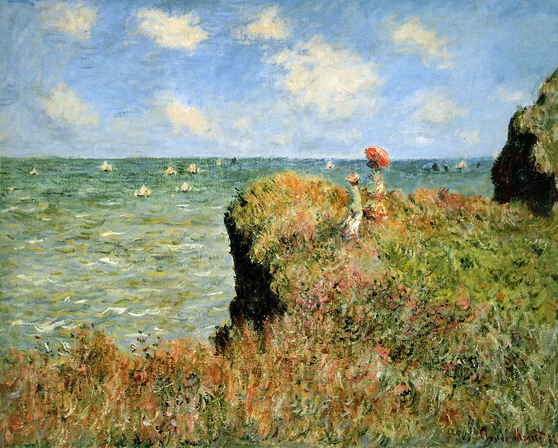 Spaziergang zu den Felsen von Pourville