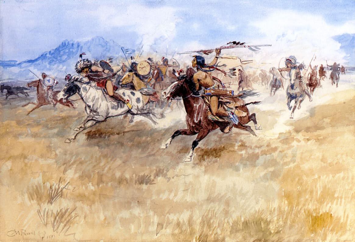Der Kampf zwischen den Blackfeet und den Piegans