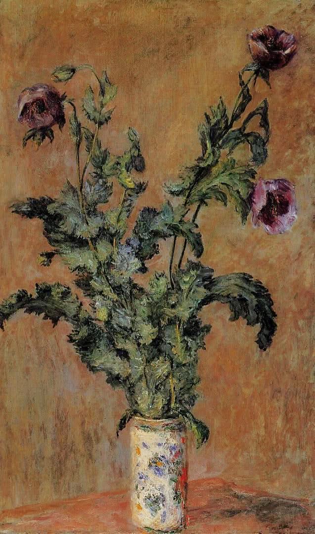 Vase mit Mohnblumen
