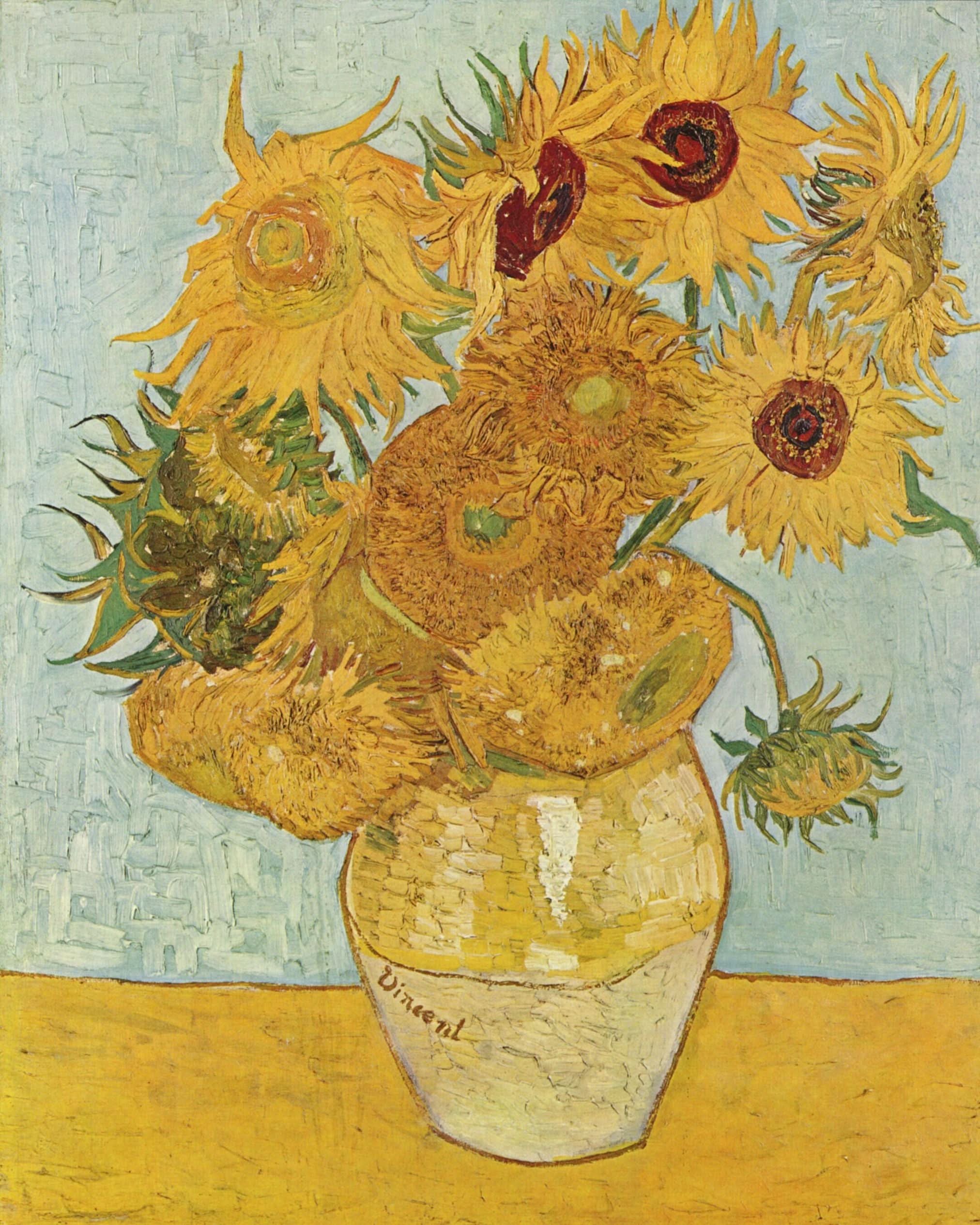 Vase mit zwölf Sonnenblumen 1888