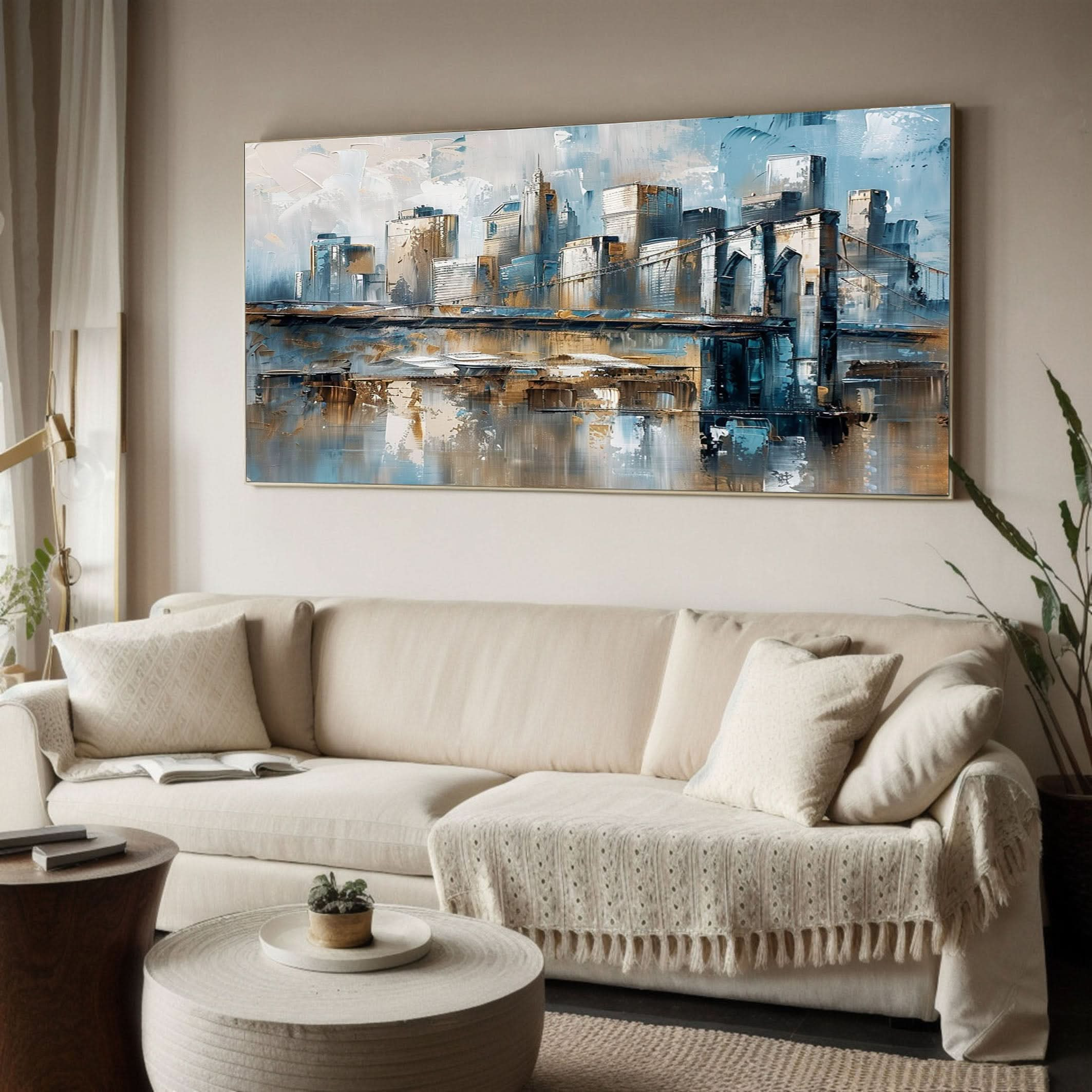 Urban Reflections Wall Art Large Canvas for Sophisticated Interiors #ULA 003