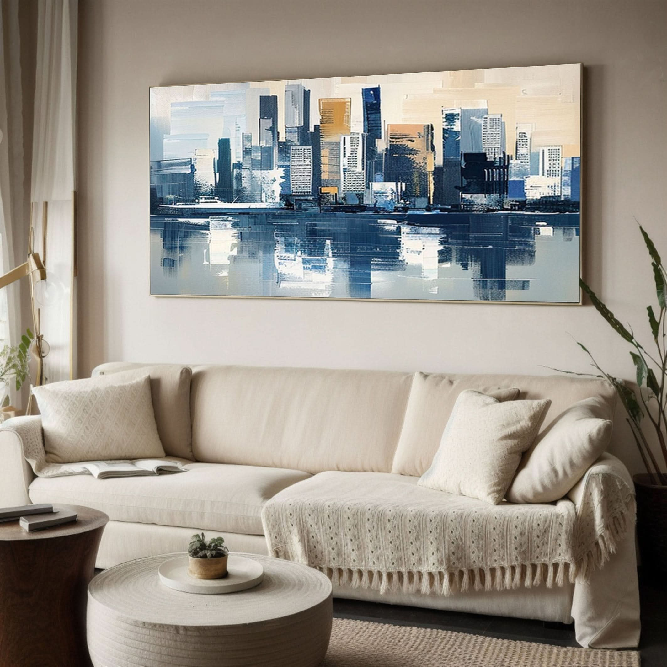 Urban Reflections Wall Art Large Canvas for Sophisticated Interiors #ULA 002