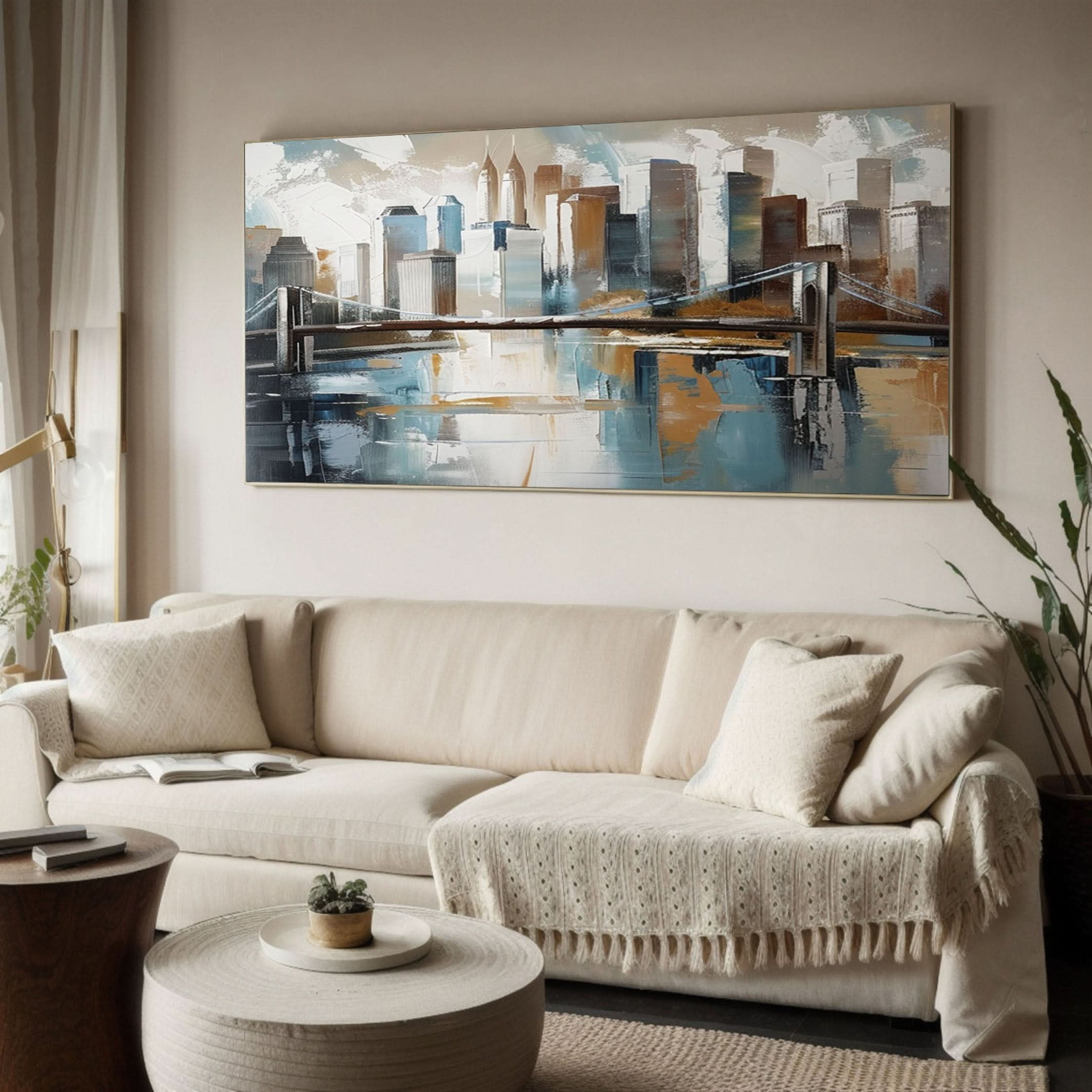 Urban Reflections Wall Art Large Canvas for Sophisticated Interiors #ULA 004